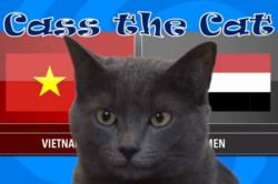 Mèo tiên tri Cass chọn Việt Nam thắng Iraq
